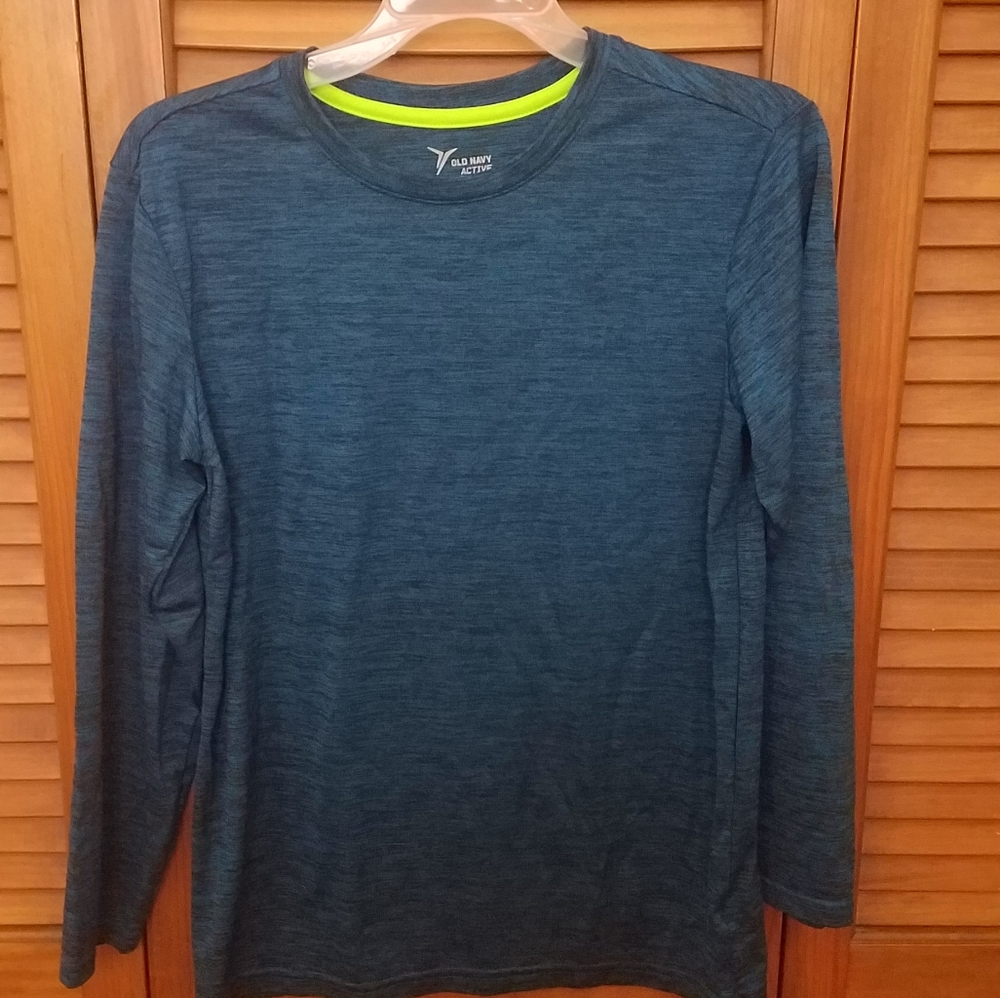 Blue warm up top